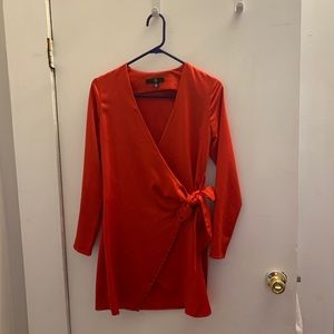 Misguided Red Wrap Dress